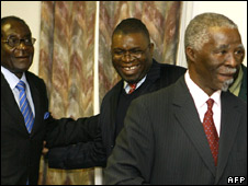 Lãnh tụ Nam Phi và Zimbabwe trong cuộc đàm phán