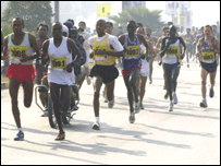 لاہور میں منعقدہ  بین الاقوامی میراتھن  ریس