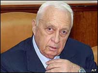 O primeiro-ministro de Israel, Ariel Sharon