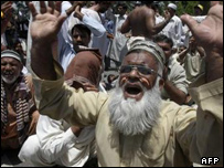 Pakistan'da bir protesto gösterisi