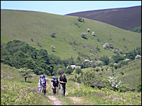 Walking in Lorna Doone valley
