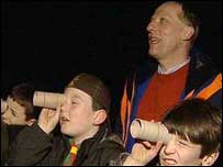 Scouts doing sky test