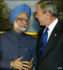 منموہن سنگھ اور صدر بش