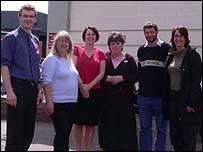 Sue, Jacci and Leonie with the students