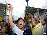 Sosyal güvenlik reformu aleyhinde bir eylem