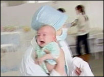 Một em bé ở bệnh viện Yekaterinburg