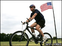 बुश की साइकिल सवारी