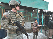 سرباز آمريکايی در افغانستان