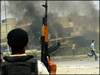 Bağdat'ta Sadr yanlılarının katıldığı bir çatışma