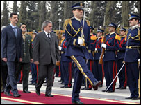 Lula com o presidente sírio, Bashar al-Assad