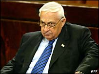 O primeiro-ministro de Israel, Ariel Sharon