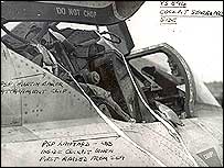 Wreckage of an RAF aircraft