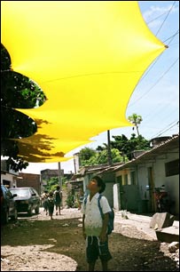 Inclusive Edge Canopy - Designer: Omid Kamvari, Asif Amir Khan, Pavlos Sideris, Michael Hensel, Achim Menges, Andres Moraes, Cynthia Pereira e Adryana Rozendo Brasil, 2006.