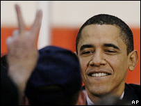 O provável candidato democrata à Presidência dos Estados Unidos, Barack Obama