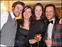 (left to right) Ed fromFriendly Fires, Anna Meredith, Rose Heiney and Aaron Sillis at South Bank Show Awards 2009'