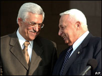 Mahmoud Abbas e Ariel Sharon