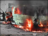 Geçen hafta saldırıya uğrayan bir BM aracı