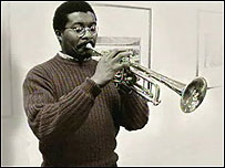 Adoo playing trumpet before his accident