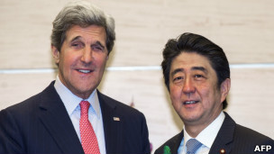 安倍晉三與克里