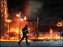 آتش در شهر نهاريه اسرائيل