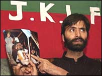 ياسين مالک از رهبران گروه جدايی طلب جبهه آزادی جامو کشمير