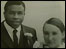 Old wedding photo, black man and white woman