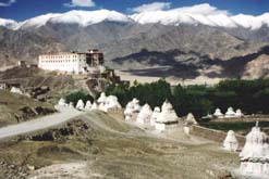 Leh Palace and surrounding landscape, Ladakh India
