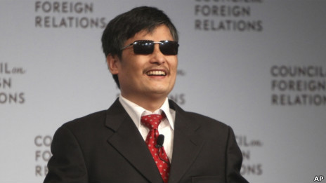 陈光诚在纽约(31/05/2012,资料照片)