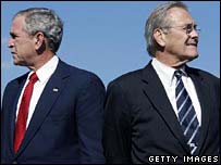 George W. Bush e Donald Rumsfeld