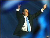 Karamanlis seçim zaferinin ardından