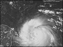 Furacão Felix em foto do satélite GOES. Fonte: Centro Nacional de Furacões dos EUA