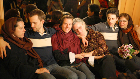 Nora Shourd with daughter Sarah, one of the hikers held in Iran