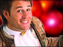 Trevor Jary as Dandini in Cinderella, Norwich