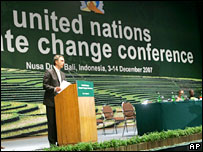 इंडोनेशिया के बाली में जलवायु परिवर्तन सम्मेलन