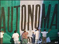 Protesto por autonomia em Santa Cruz