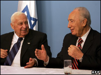 شيمون پرز و آريل شارون