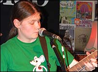 Grace Petrie playing live at The Song Club. 