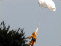 Teddy in freefall!