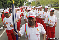 SEA Games torch relay in Jakarta
