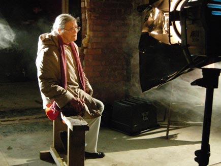 Hannah Jackson and Hayley Smith rehearse the lines for their duet under the guidance of composer James Atherton.