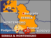 Мапа Сербії та Косово