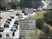 Trânsito em estrada da França. Foto: arquivo