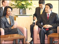 آبه نخست وزير ژاپن و رايس