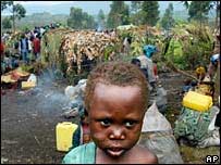 Criança em campo de refugiados no Congo (foto de arquivo)