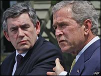 گوردون براون و جورج بوش