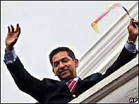 Lucio Gutiérrez, presidente destituído do Equador 