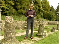 Angela Rippon at Chedworth Villa