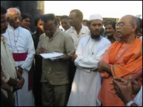 Religious leaders discussing issues