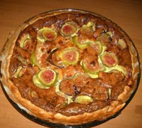 Cheese and fresh fig quiche