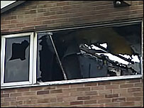 Damage at Lynn's home after the fire